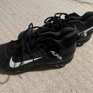 Nike Alpha Black and White Football Cleats 9.5W